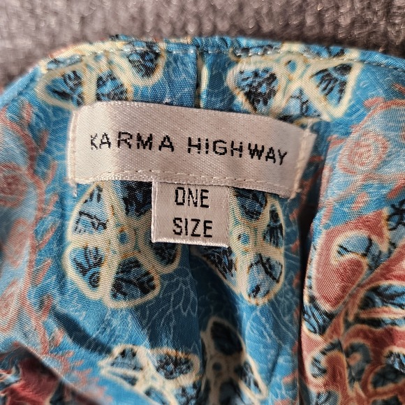 Karma Highway Maxi Dress One Size Maxi Slip Resort Boho Open Back Vacay Beach - Picture 6 of 7